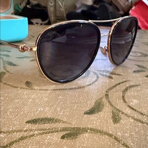 Tiffany Rose Gold Aviator Sunglasses 57 mm